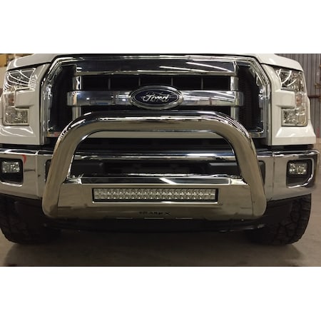 Trailfx BULL BAR Polished Stainless Steel 312 Inch Diameter With Skid Plate Without Light Bar Compati B1610S
